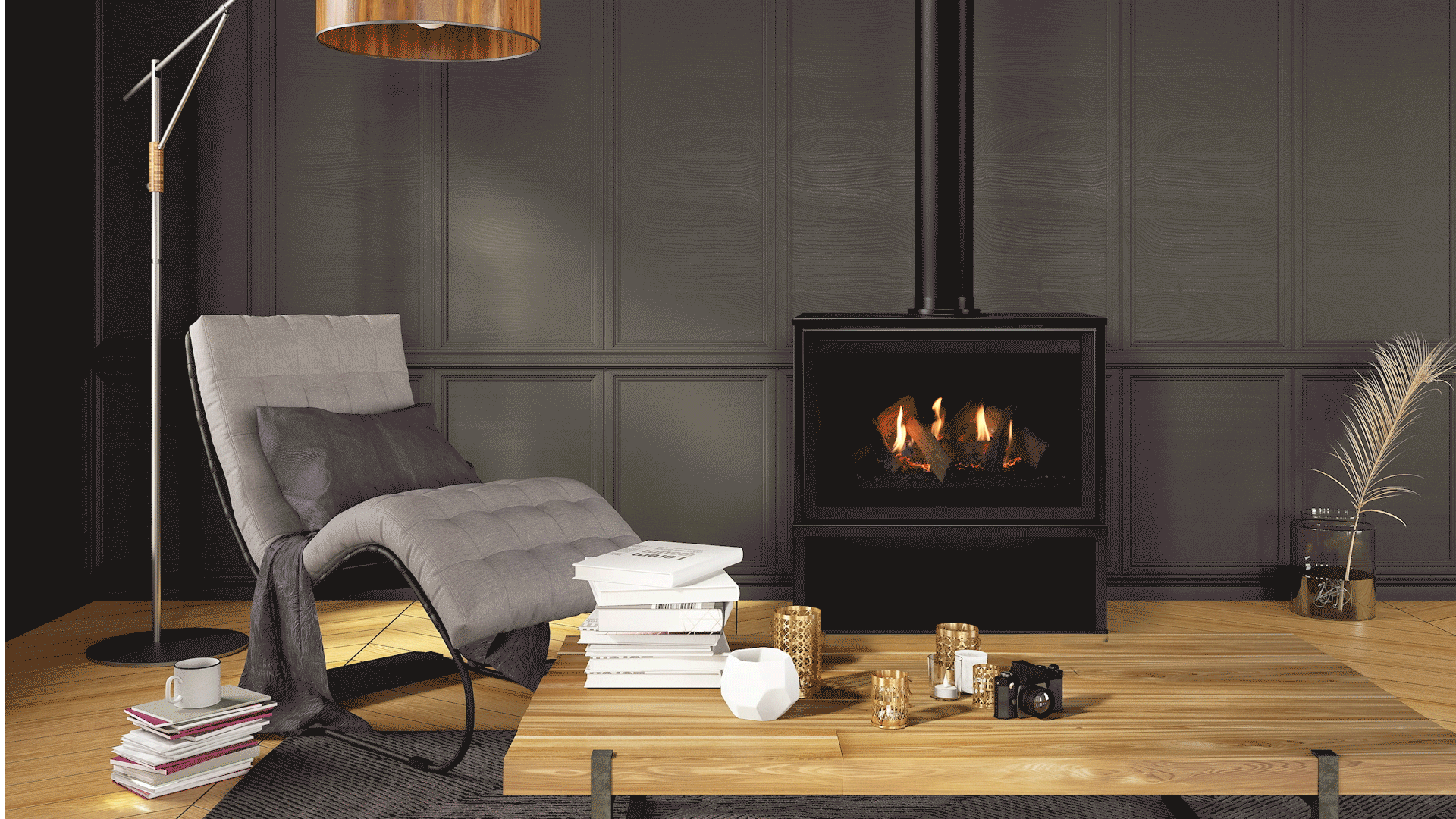 Majestic Ruby Freestanding Gas Fireplace - Image 4