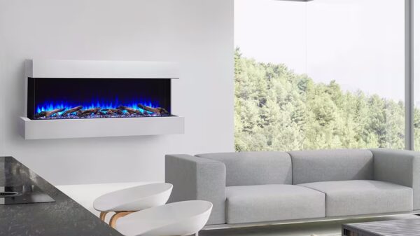 Trinity Fireplace Triangular SimpliFire Scion Trinity Fireplace | Stolz Stove Sales, LLC.