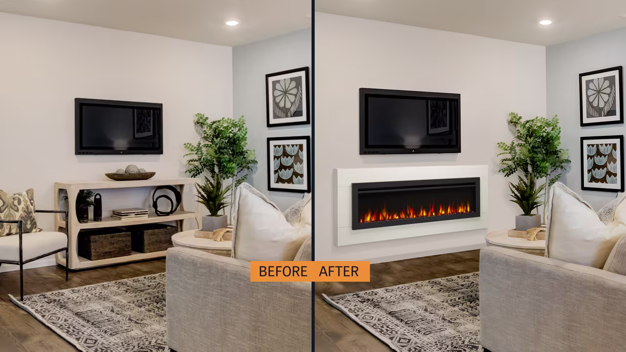 SimpliFire Allusion Slim Electric Fireplace - Image 4