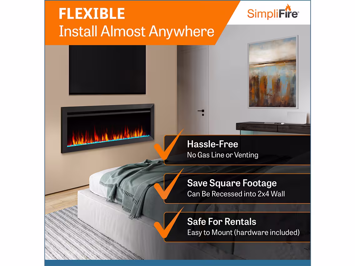 SimpliFire Allusion Slim Electric Fireplace - Image 6