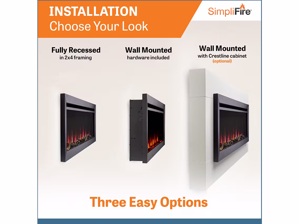 SimpliFire Allusion Slim Electric Fireplace - Image 8